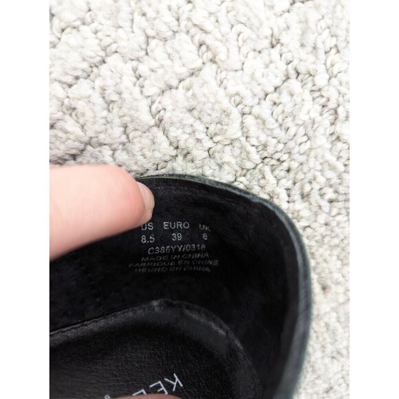 Kelsi Dagger Brooklyn Boots Womens Size 8.5 Gray Kenmare Soft Leather Heel Edgy - Picture 6 of 9